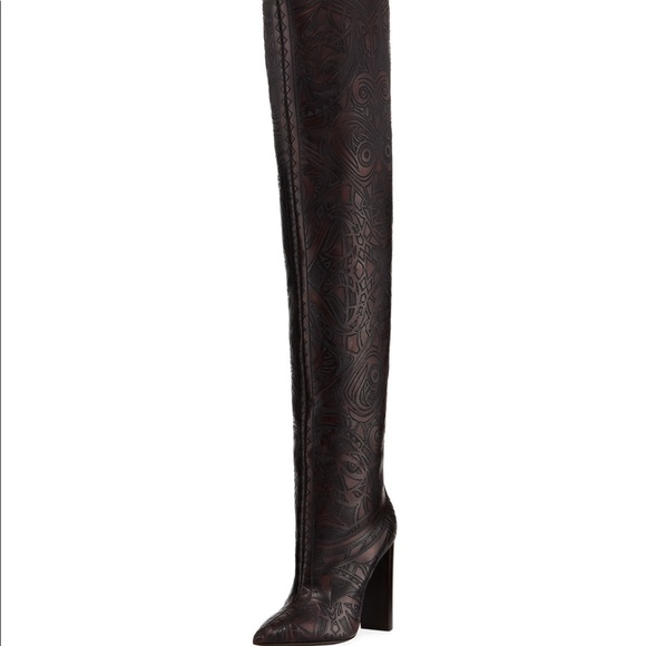 Saint Laurent Tanger Design Over the Knee Boots - Picture 3 of 9